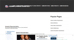 Desktop Screenshot of geminicharacteristics.net